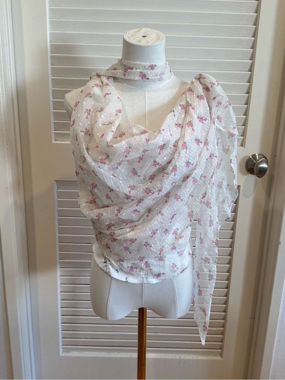 New without tags For Love and Lemons Harper top white pink floral corset top